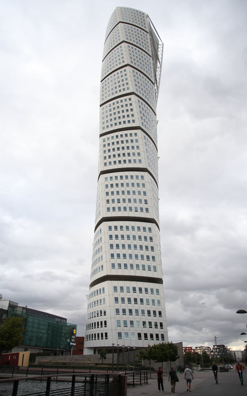 At 190 metres, the Turning Torso in Malmo, Sweden, is the tallest building in Scandinavia. Getty Images