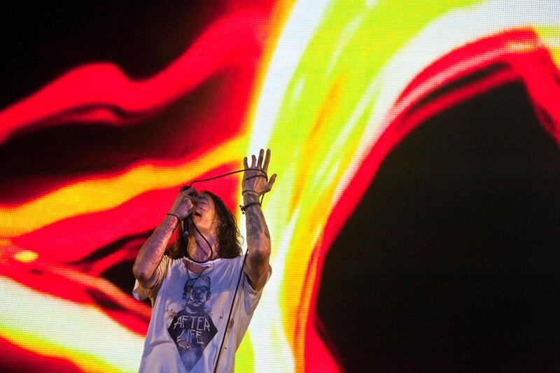 The U.S. band, Incubus performs on Saturday night, Nov. 10, 2011, at the Yas Arena on Yas Island near Abu Dhabi. (Silvia Razgova/The National)
