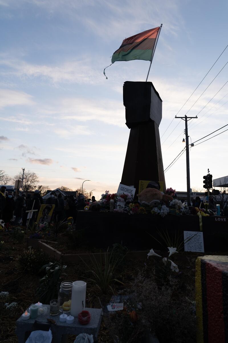 A shrine to black lives lost to police brutality at George Floyd Square. Willy Lowry / The National