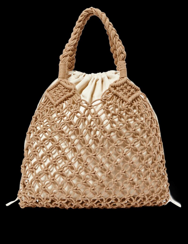 Macrame bag, Dh175, Marks & Spencer. Courtesy Marks & Spencer