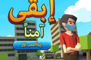 The game, called ‘Stay Safe’, tells people to stay safe by washing their hands, wearing gloves and masks. Courtesy: Dubai Police