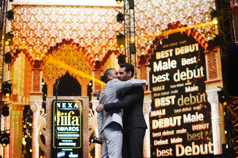 Actor Suniel Shetty handed the Best Debut (Male) award to his son Ahan Shetty. 