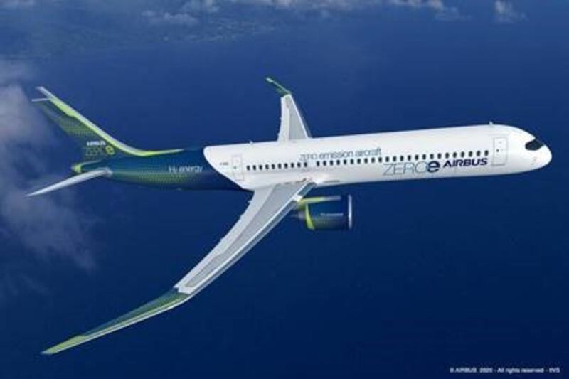 Airbus aims to bring the world's first emissions-free passenger plane into service by 2035. Photo: Airbus