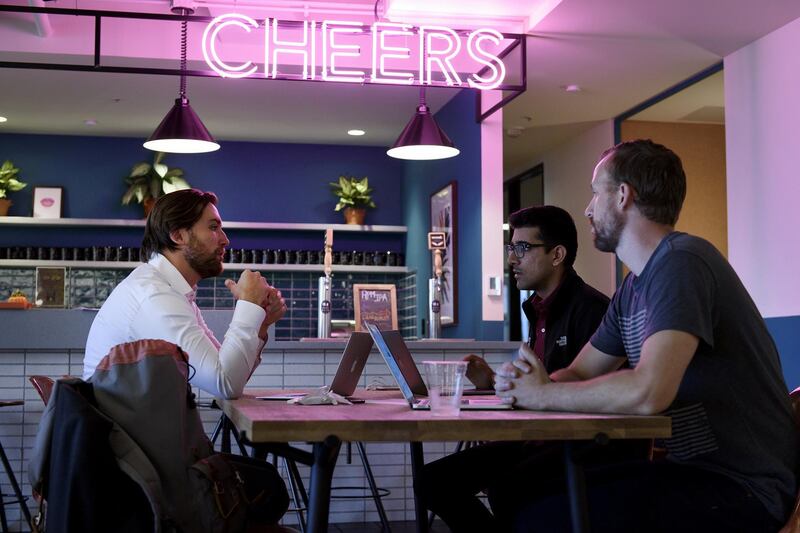 Members work in a common room at the Embarcadero WeWork Cos Inc. offices in San Francisco, California, U.S., on Thursday, Oct. 19, 2017. WeWork has focused its attention on Asia since 2016 with the opening of its first facility in Shanghai amid booming demand for flexible work spaces. Photographer: Michael Short/Bloomberg