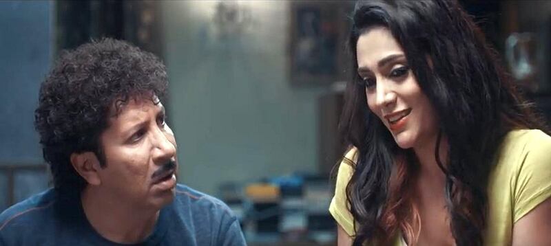 Hani Ramzi, left, and Maya Nasir, right, in the new comedy-drama 'Qosty Byogaani'. Courtesy Soteer Production