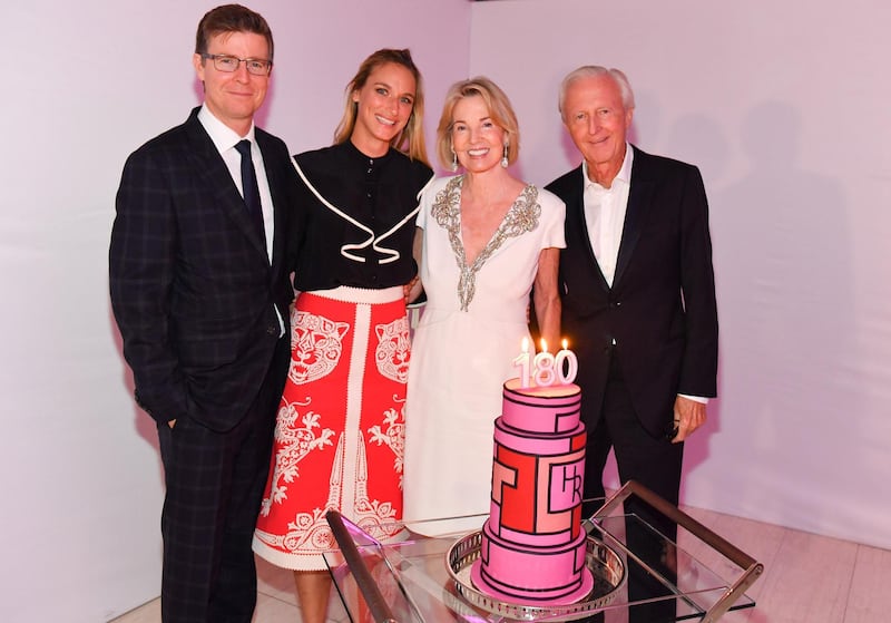 TORONTO, ON - OCTOBER 12: Galen Weston Jr., Alexandra Weston, The Hon. Hilary M. Weston and Mr. W. Galen Weston  celebrate Holt Renfrew's 180TH  Anniversary  in partnership with Vogue Magazine held at Holt Renfrew Flagship Store on October 12, 2017 in Toronto, Canada.  (Photo by George Pimentel/WireImage)