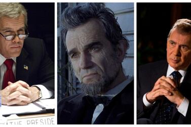 Josh Brolin starred as George W Bush, Daniel Day Lewis scooped an Oscar for portraying Abraham Lincoln, and Frank Langella was Richard Nixon in three films centred around US presidents. Courtesy Dreamworks Pictures, Shutterstock, Courtesy Universal Pictures