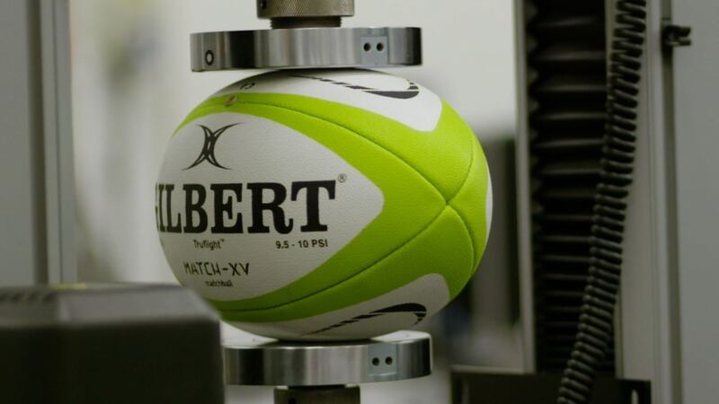 Sportable developed the smart rugby ball with manufacturer Gilbert and put it through a number of tests at a laboratory at Loughborough University