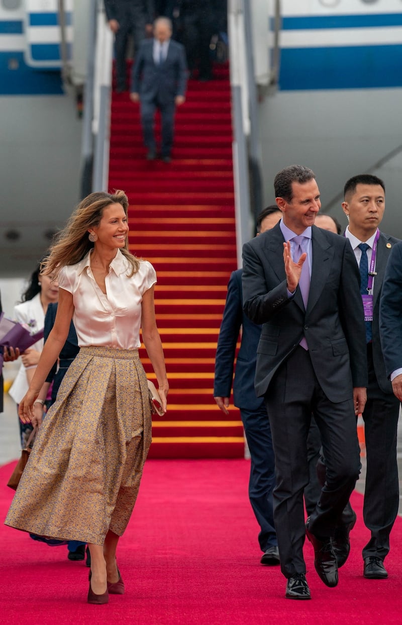 Mr Al Assad travelled to the eastern Chinese city for the opening ceremony of the Asian Games. Reuters