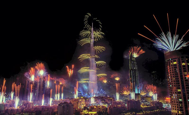 The bar offers prime viewing of the New Year's Eve fireworks, which it offered to a select number of guests for the 2019 show. Courtesy Ce La Vi Dubai