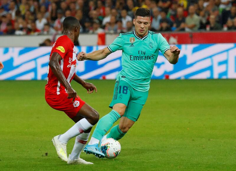 Luka Jovic looks to make a break for Real Madrid. Reuters