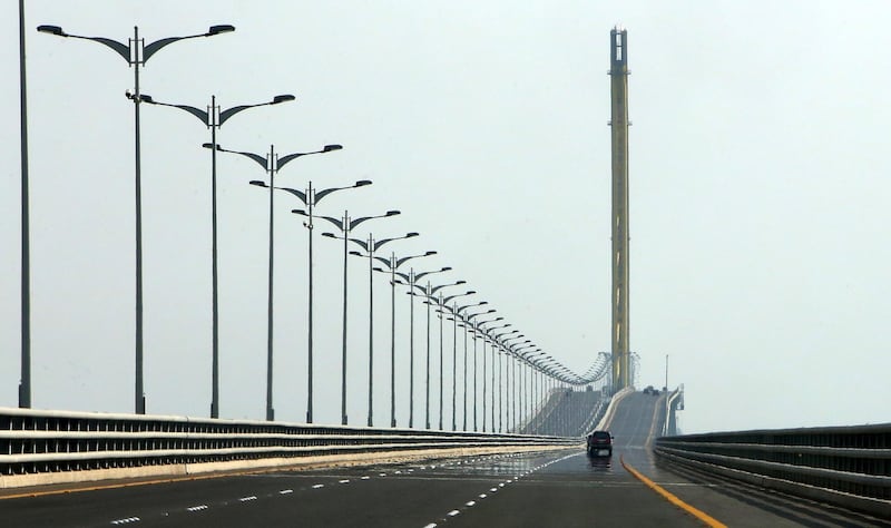 The Sheikh Jaber causeway in Kuwait City.  AFP