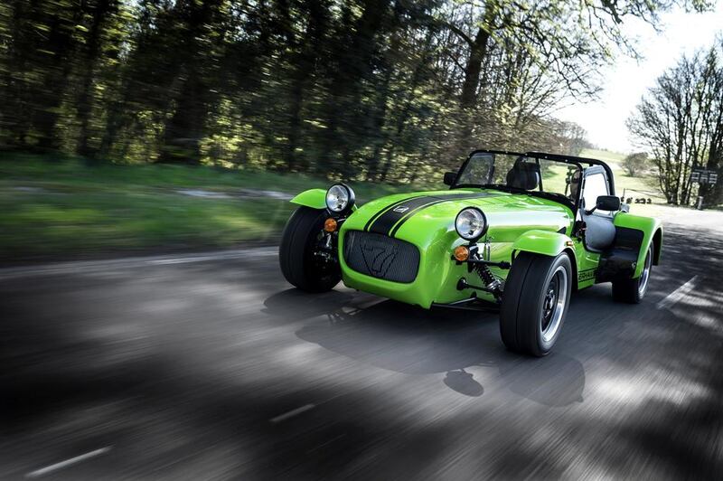 The Caterham Seven 275 only boasts 135hp, but weighs just 540kg, so zips from 0 to 100kph in five seconds. Courtesy Caterham Cars