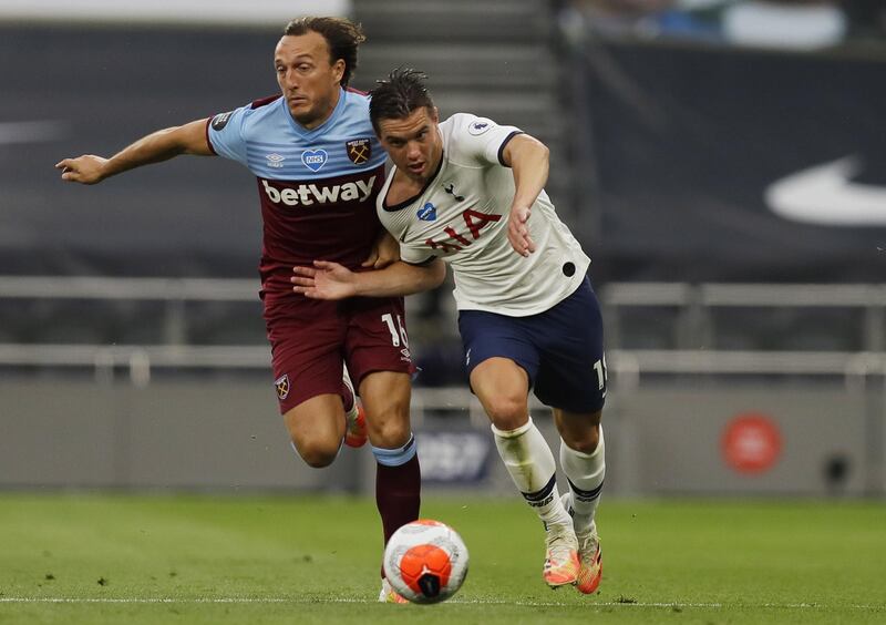 Mark Noble - 6: Constantly running back towards his own goal as Spurs dominated possession. Tired badly in the second half before being replaced. EPA