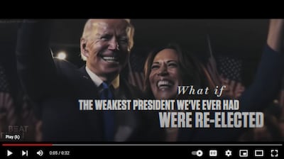 The Republican National Committee released an AI-generated video of what the next four years could be like under another presidential term by Joe Biden. YouTube screenshot
