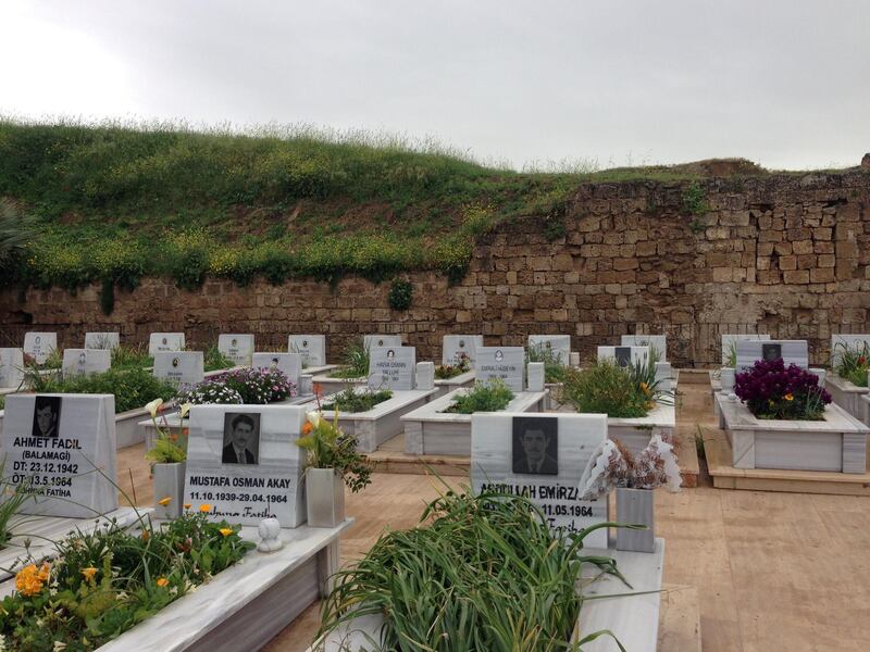 Turkish Cypriot graves near Famagusta on the island's east coast. Declan McVeigh / The National