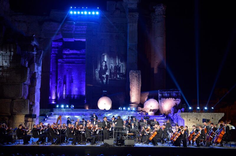 Palestinian singer Mohammed Assaf performs on stage during the annual Baalbeck International Festival (BIF) in Baalbeck, Beqaa Valley, Lebanon, 20 July 2019. The festival runs from 05 July to 03 August 2019.  Photo: EPA