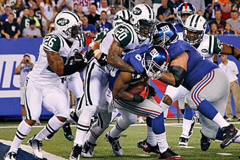 It was not a great advert for the NFL playing wise but New York rivals the Jets and the Giants played hard.