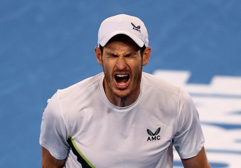 Andy Murray reacts. Reuters