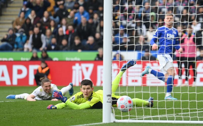 Leicester's Harvey Barnes scored the first Premier League goal of the day as his side beat Leeds United 1-0 at the King Power Stadium. Getty