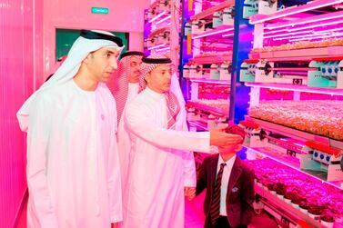 Dr Thani bin Ahmed Al Zeyoudi, UAE Minister of Climate Change and Environment, officially inaugurated Badia Farms, the GCC’s first commercial vertical farm. Courtesy Badia Farms