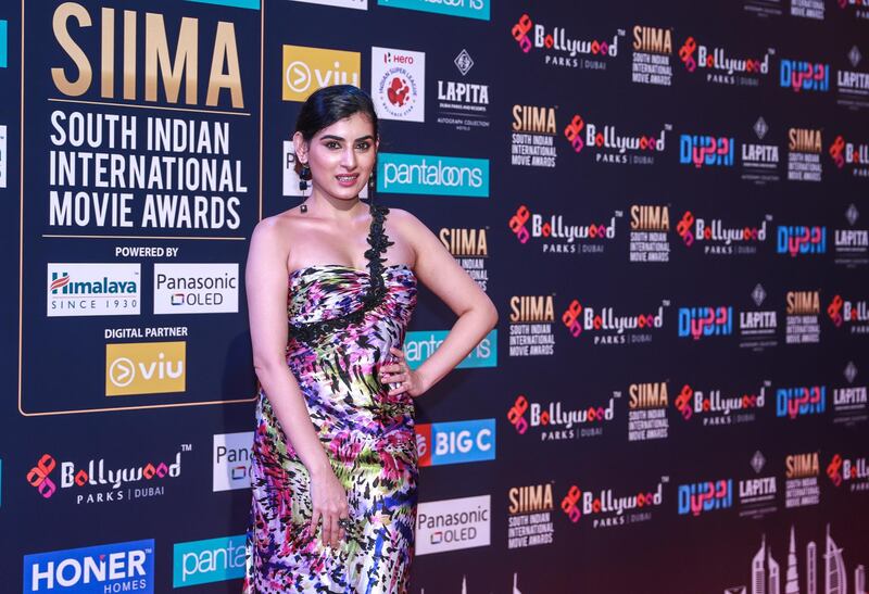 Dubai, United Arab Emirates, September 15, 2018.  SIIMA Day 2 Red Carpet. --- Archana Shastry.
Victor Besa/The National
Section:  AC
Reporter:  Felicity Campbell