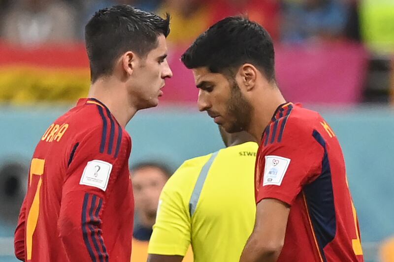 Alvaro Morata 7 - His first start and gave Spain the lead after 11 minutes, getting between the two central defenders to head home. Fine positioning. Three games, three goals in the finals and 30 in 60 for Spain. EPA 