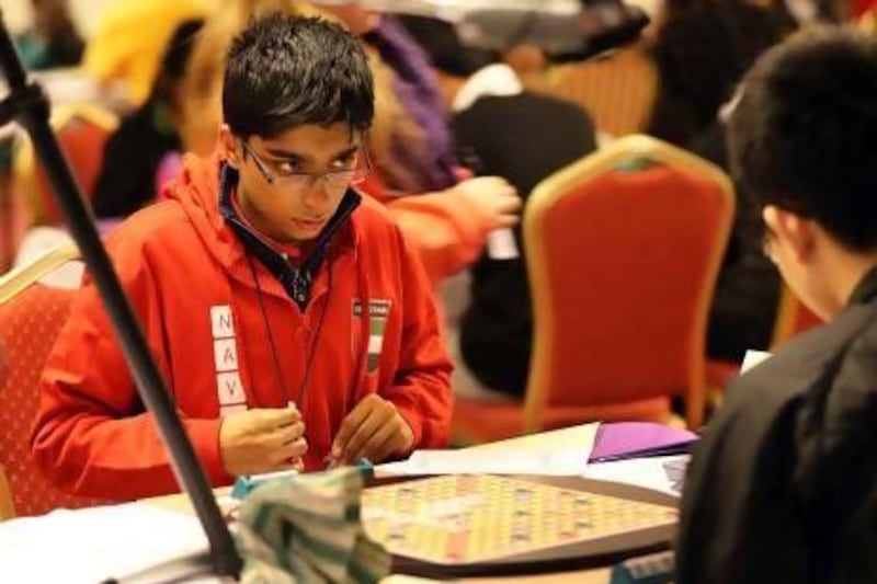 UAE scrabble player, Navya Zaveri, competing in the World Youth Scrabble Championships in Birmingham, UK.