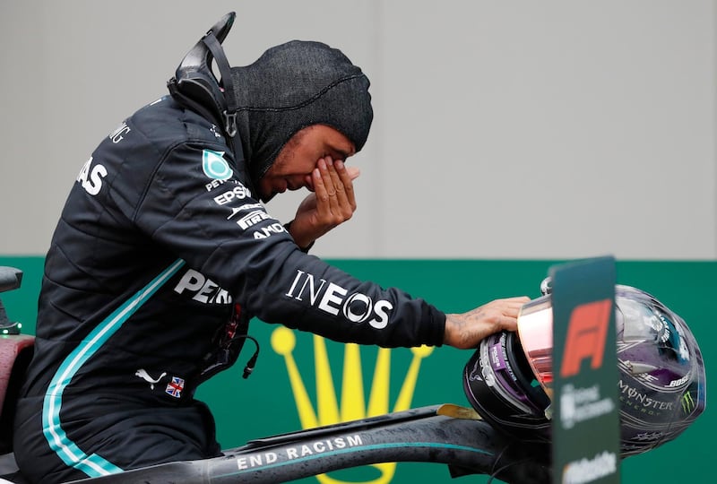 Mercedes' Lewis Hamilton after winning the Turkish GP. Reuters