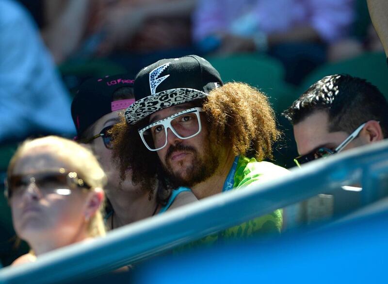 Redfoo of the band LMFAO spectating at the Australian Open. He is dating women's world No 2 Victoria Azarenka.
