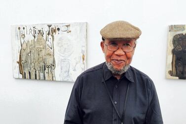 At the age of 90, Ibrahim El-Salahi is rightly recognised in the West and the MENA region as not only the Father of African and Arabic Modernism but as a prominent figure in the global art canon of the past century. Courtesy Vigo Gallery