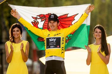 Geraint Thomas after winning the Tour de France in 2018. PA