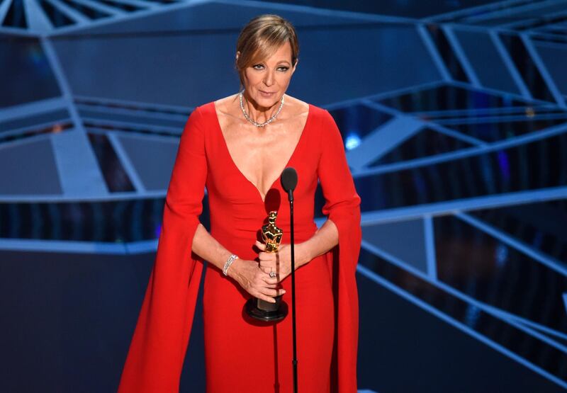 Allison Janney accepts the award for best performance by an actress in a supporting role for "I, Tonya" at the Oscars. Chris Pizzello / Invision / AP