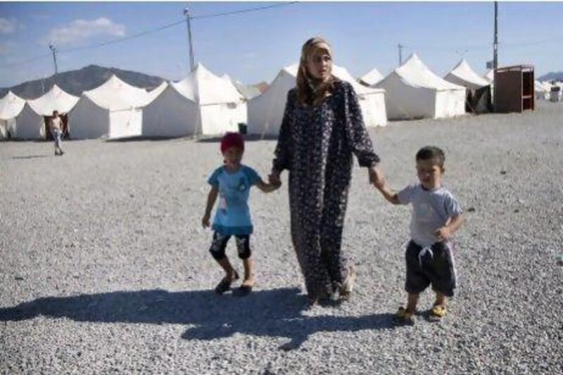 Syrian refugees at the Islahiye refugee camp in Hatay, Turkey. The camp is one of eight set up by Turkey and run by the Turkish Red Crescent to take refugees from the current conflict in Syria.
