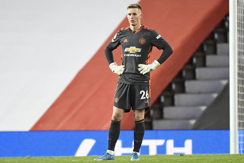 MANCHESTER UNITED RATINGS: Dean Henderson - 5. Saw a clever 22nd minute ball coming towards Jota and moved forward to block it. Rapid reaction to 33rd minute shot but Liverpool’s opener was too quick for him. Poor for Liverpool’s third. Bad night. EPA