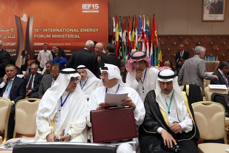 Above, participants of the International Energy Forum in Algiers, Algeria. Mohamed Messara / EPA