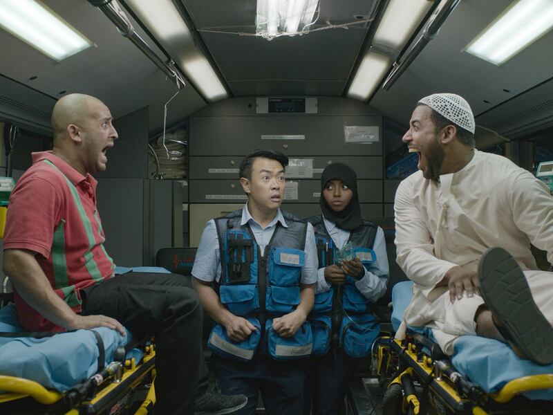 A still from new Emirati comedy film 'Rashid & Rajab'. Image Nation Abu Dhabi