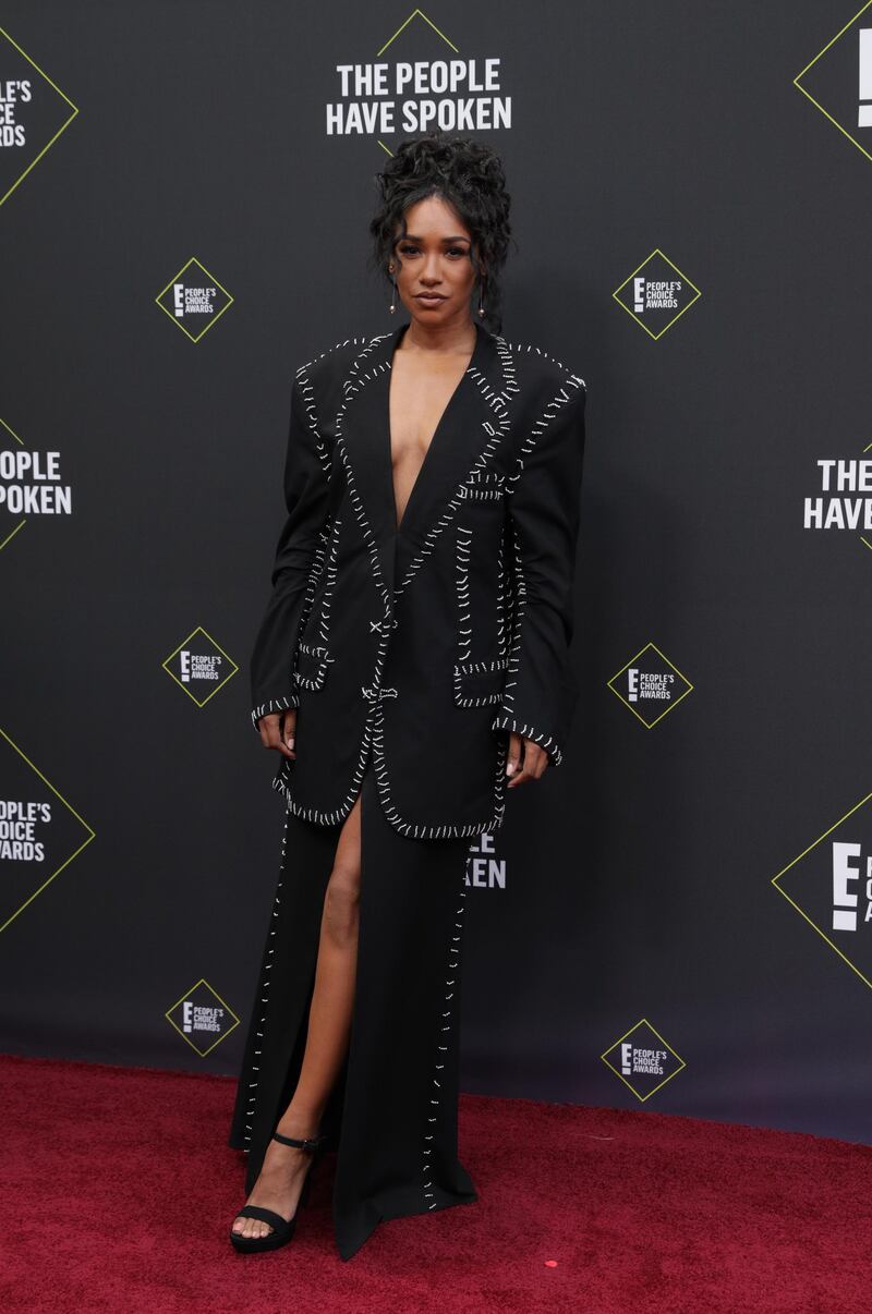 Candice Patton arrives at the 2019 People's Choice Awards in Santa Monica, California, on Sunday, November 10, 2019. Reuters