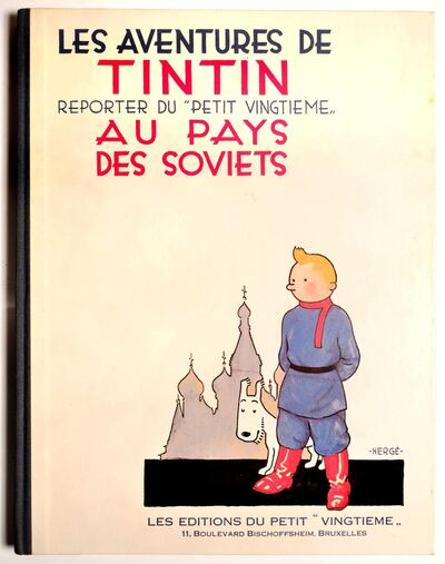 RD4YPP Les Aventures de Tintin au Pays des Soviets / Tintin in the Land of the Soviets (French edition) The first Tintin book, originally published 1930. PjrStudio / Alamy Stock Photo