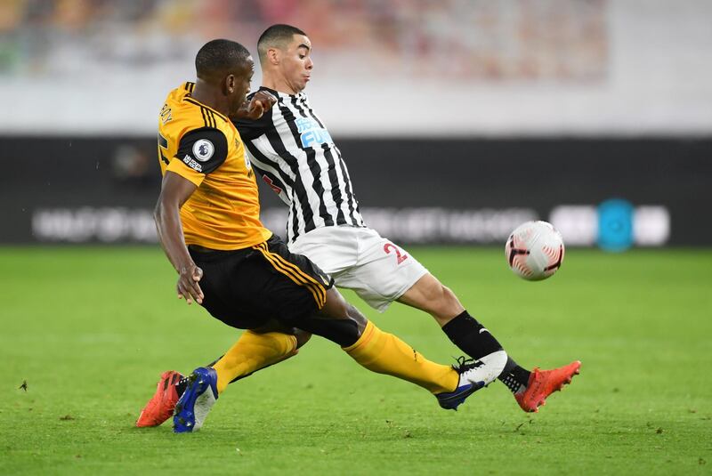 Willy Boly - 7: Solid at the back for Wolves. His deflection of Saint-Maximin shot almost caught out own goalkeeper. Good challenge to take sting off Almiron shot on the hour. Reuters