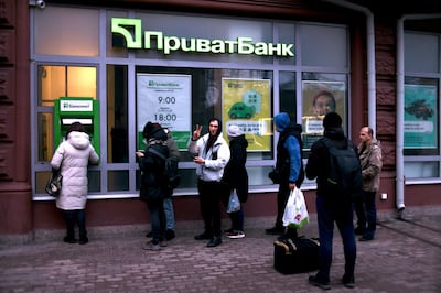 With a workforce of 18,000, PrivatBank has the largest network of ATMs in Ukraine. Bloomberg