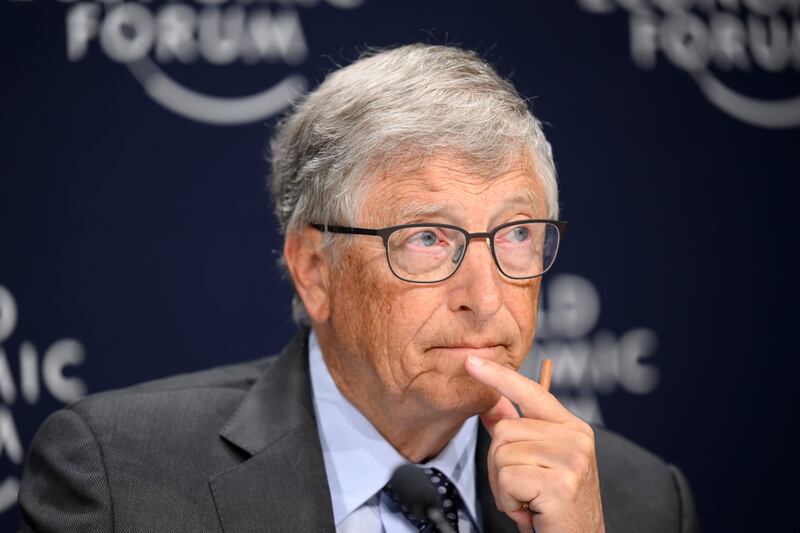 Bill Gates told the World Economic Forum that the mRNA platform could be used 'to make a really powerful malaria vaccine'. AP