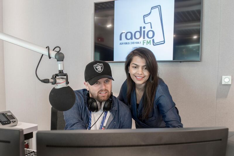 UAE newcomers Elliot Lovejoy with Nimi Mehta are enjoying the banter and relating their stories on Radio 1. Vidhyaa for The National