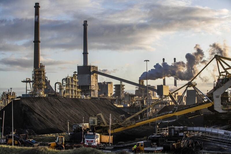 epa08007715 A general view of the Tata Steel in IJmuiden, The Netherlands, 19 November 2019. The Tata steel group expects to cut up to 3,000 jobs in Europe.  EPA/JEROEN JUMELET