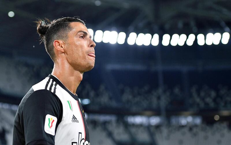 Juventus star Cristiano Ronaldo during the Coppa Italia semi final. EPA