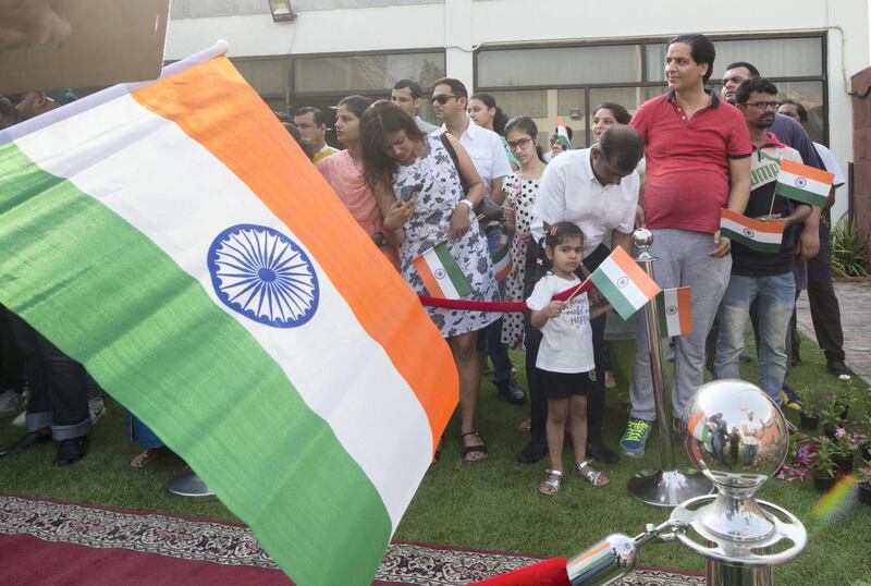 Dubai, United Arab Emirates, during the celebration of the Independence day of India at Indian Consulate in Dubai.  Ruel Pableo for The National for Anna's story