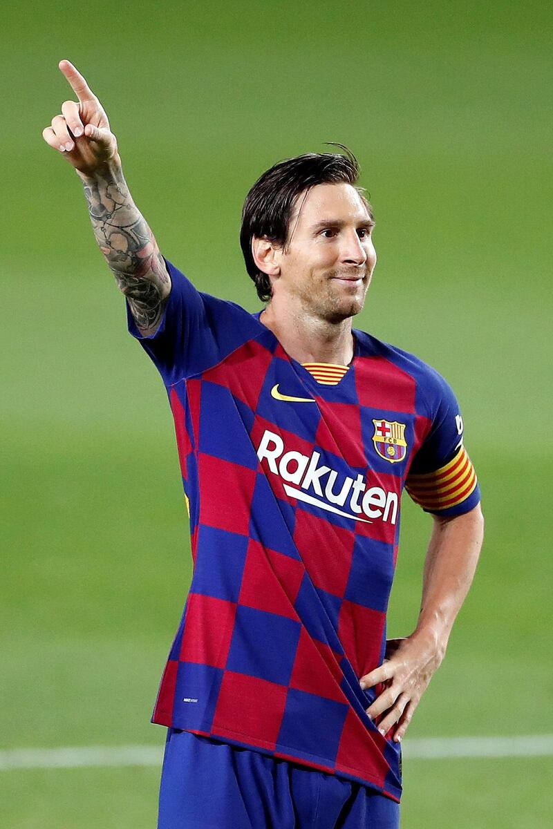 June 2020: Off goes the beard and  another new-look Messi. EPA