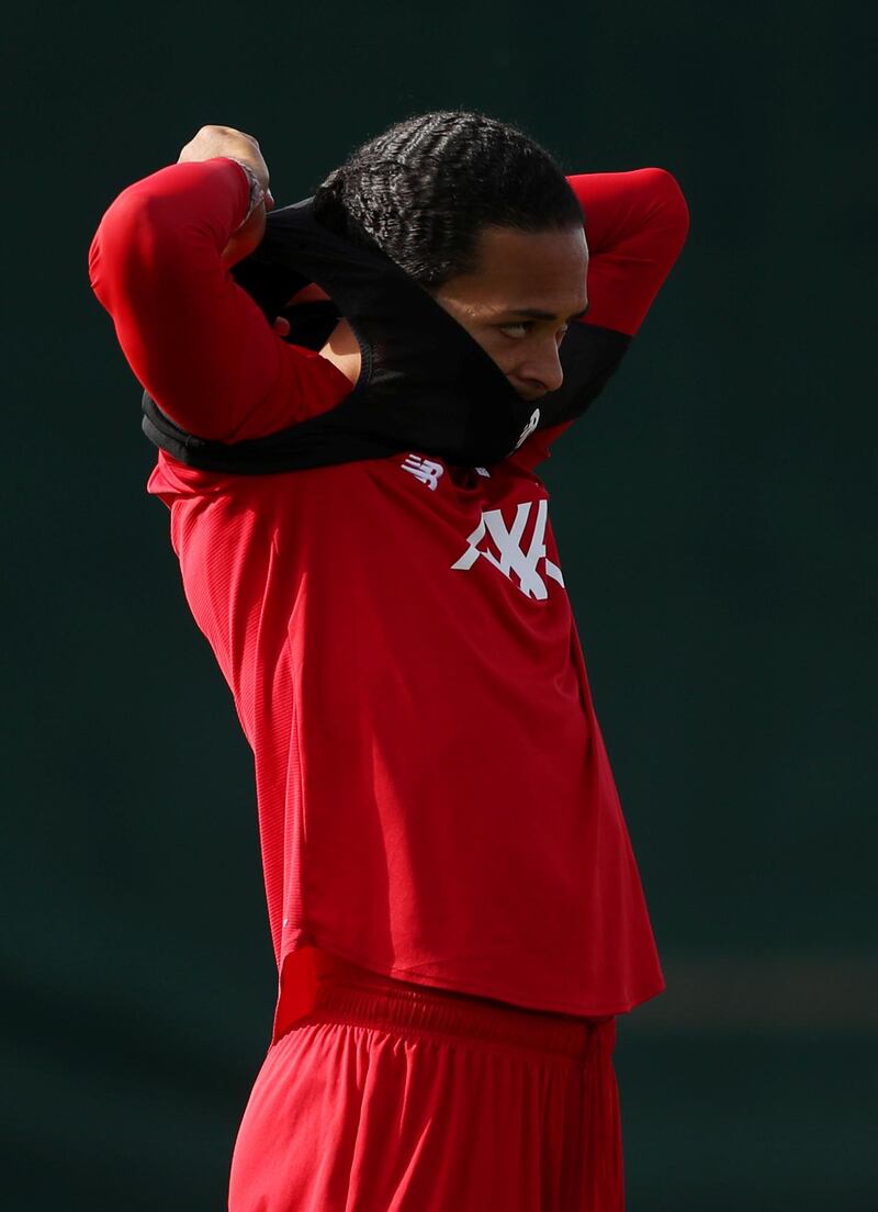 Liverpool's Virgil van Dijk during training. Reuters