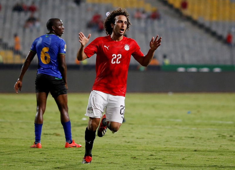 FILE PHOTO: Soccer Football - International Friendly - Egypt v Tanzania - Borg El Arab, Alexandria, Egypt - June 13, 2019   Egypt's Amr Warda reacts     REUTERS/Amr Abdallah Dalsh/File Photo