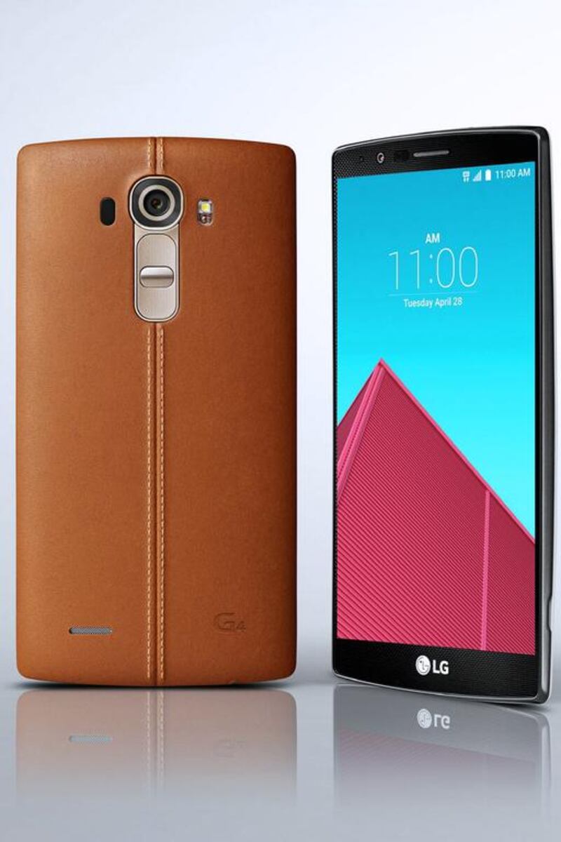 The new LG G4 with leather back. EPA